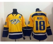 nhl jerseys nashville predators #18 neal blue-yellow