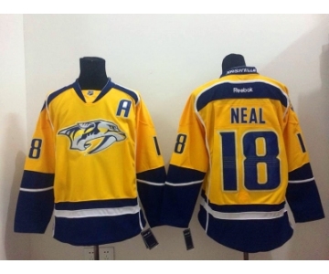 nhl jerseys nashville predators #18 neal blue-yellow