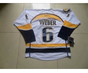 nhl jerseys nashville predators #6 weber white 2011 new