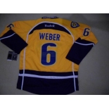 nhl jerseys nashville predators #6 weber yellow 2011 new