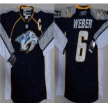 nhl nashville predators#6 weber black(C patch)