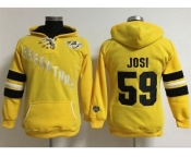 Women Nashville Predators #59 Roman Josi Yellow Old Time Heidi Hoodie NHL Hoodie