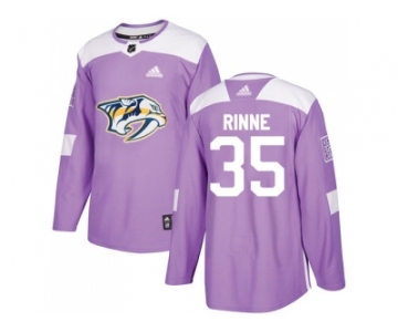 Youth Adidas Nashville Predators #35 Pekka Rinne Purple Authentic Fights Cancer Stitched NHL Jersey