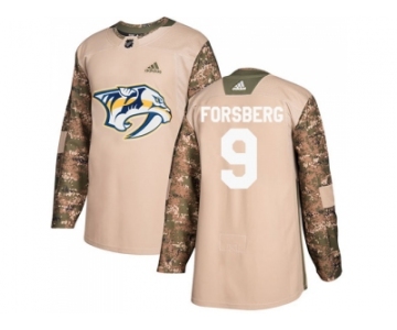 Youth Adidas Nashville Predators #9 Filip Forsberg Camo Authentic 2017 Veterans Day Stitched NHL Jersey