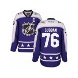 Youth Reebok Nashville Predators #76 P.K Subban Authentic Purple Central Division 2017 All-Star NHL Jersey