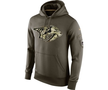 nhl jerseys nashville predators nike green salute to service[pullover hooded sweatshirt]