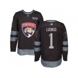 Florida Panthers #1 Roberto Luongo Black 1917-2017 100th Anniversary Stitched NHL Jersey