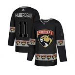 Florida Panthers #11 Jonathan Huberdeau Black Team Logos Fashion Jersey