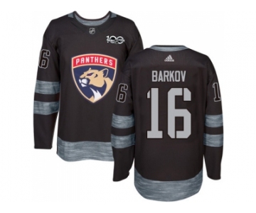 Florida Panthers #16 Aleksander Barkov Black 1917-2017 100th Anniversary Stitched NHL Jersey