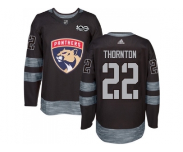 Florida Panthers #22 Shawn Thornton Black 1917-2017 100th Anniversary Stitched NHL Jersey