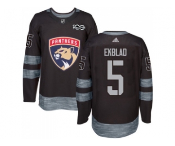 Florida Panthers #5 Aaron Ekblad Black 1917-2017 100th Anniversary Stitched NHL Jersey