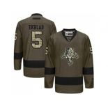 Florida Panthers #5 Aaron Ekblad Green Salute to Service Stitched NHL Jersey