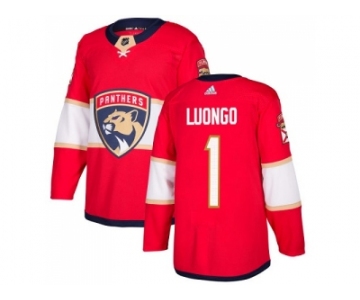 Men Adidas Florida Panthers #1 Roberto Luongo Red Home Authentic Stitched NHL Jersey