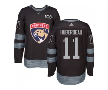 Men Adidas Florida Panthers #11 Jonathan Huberdeau Black 1917-2017 100th Anniversary Stitched NHL Jersey