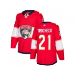 Men Adidas Florida Panthers #21 Vincent Trocheck Red Home Authentic Stitched NHL Jersey