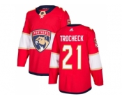 Men Adidas Florida Panthers #21 Vincent Trocheck Red Home Authentic Stitched NHL Jersey