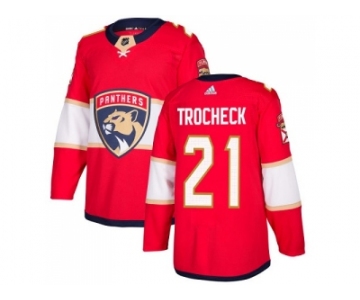 Men Adidas Florida Panthers #21 Vincent Trocheck Red Home Authentic Stitched NHL Jersey