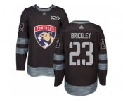 Men Adidas Florida Panthers #23 Connor Brickley Black 1917-2017 100th Anniversary Stitched NHL Jersey