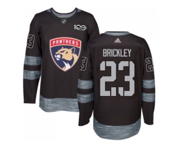 Men Adidas Florida Panthers #23 Connor Brickley Black 1917-2017 100th Anniversary Stitched NHL Jersey