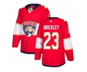 Men Adidas Florida Panthers #23 Connor Brickley Red Home Authentic Stitched NHL Jersey