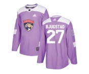 Men Adidas Florida Panthers #27 Nick Bjugstad Purple Authentic Fights Cancer Stitched NHL Jersey