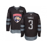 Men Adidas Florida Panthers #3 Keith Yandle Black 1917-2017 100th Anniversary Stitched NHL Jersey