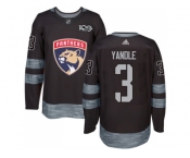 Men Adidas Florida Panthers #3 Keith Yandle Black 1917-2017 100th Anniversary Stitched NHL Jersey