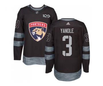 Men Adidas Florida Panthers #3 Keith Yandle Black 1917-2017 100th Anniversary Stitched NHL Jersey