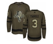 Men Adidas Florida Panthers #3 Keith Yandle Green Salute to Service Stitched NHL Jersey