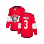 Men Adidas Florida Panthers #3 Keith Yandle Red Home Authentic Stitched NHL Jersey