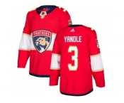 Men Adidas Florida Panthers #3 Keith Yandle Red Home Authentic Stitched NHL Jersey