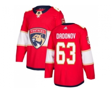 Men Adidas Florida Panthers #63 Evgenii Dadonov Red Home Authentic Stitched NHL Jersey