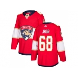 Men Adidas Florida Panthers #68 Jaromir Jagr Red Home Authentic Stitched NHL Jersey