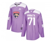 Men Adidas Florida Panthers #71 Radim Vrbata Purple Authentic Fights Cancer Stitched NHL Jersey