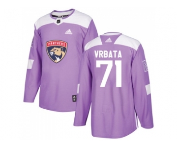 Men Adidas Florida Panthers #71 Radim Vrbata Purple Authentic Fights Cancer Stitched NHL Jersey