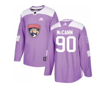 Men Adidas Florida Panthers #90 Jared McCann Purple Authentic Fights Cancer Stitched NHL Jersey