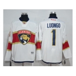 Men Florida Panthers #1 Roberto Luongo White Road Stitched NHL Jersey