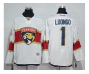 Men Florida Panthers #1 Roberto Luongo White Road Stitched NHL Jersey