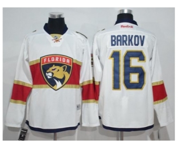 Men Florida Panthers #16 Aleksander Barkov White Road Stitched NHL Jersey