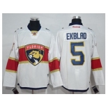 Men Florida Panthers #5 Aaron Ekblad White Road Stitched NHL Jersey