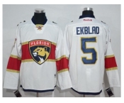 Men Florida Panthers #5 Aaron Ekblad White Road Stitched NHL Jersey