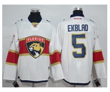 Men Florida Panthers #5 Aaron Ekblad White Road Stitched NHL Jersey