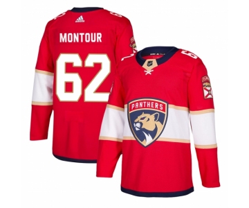 Men Florida Panthers #62 Brandon Montour Red Stitched NHL Jersey