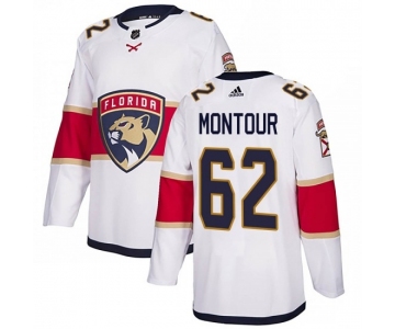 Men Florida Panthers #62 Brandon Montour White Stitched NHL Jersey