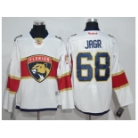 Men Florida Panthers #68 Jaromir Jagr White Road Stitched NHL Jersey