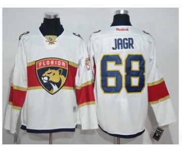 Men Florida Panthers #68 Jaromir Jagr White Road Stitched NHL Jersey