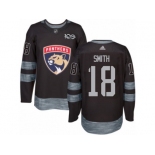 Men's Adidas Florida Panthers #18 Reilly Smith Authentic Black 1917-2017 100th Anniversary NHL Jersey