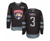 Men's Adidas Florida Panthers #3 Keith Yandle Authentic Black 1917-2017 100th Anniversary NHL Jersey