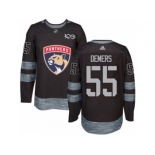 Men's Adidas Florida Panthers #55 Jason Demers Authentic Black 1917-2017 100th Anniversary NHL Jersey