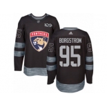 Men's Adidas Florida Panthers #95 Henrik Borgstrom Authentic Black 1917-2017 100th Anniversary NHL Jersey